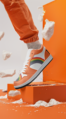 Rainbow LGBT Pride Low Top BURNT ORANGE Unisex Sneakers
