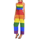 LGBT_Pride-Halter Neck Buckle Belted Jumpsuit - Rose Gold Co. Shop