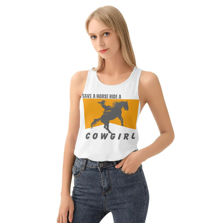 Save A Horse Ride A Cowgirl Tank Top