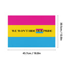 LGBT_Pride-We Wonr Hide Our Pride Pansexual Car Flag 12 x 18 - Rose Gold Co. Shop