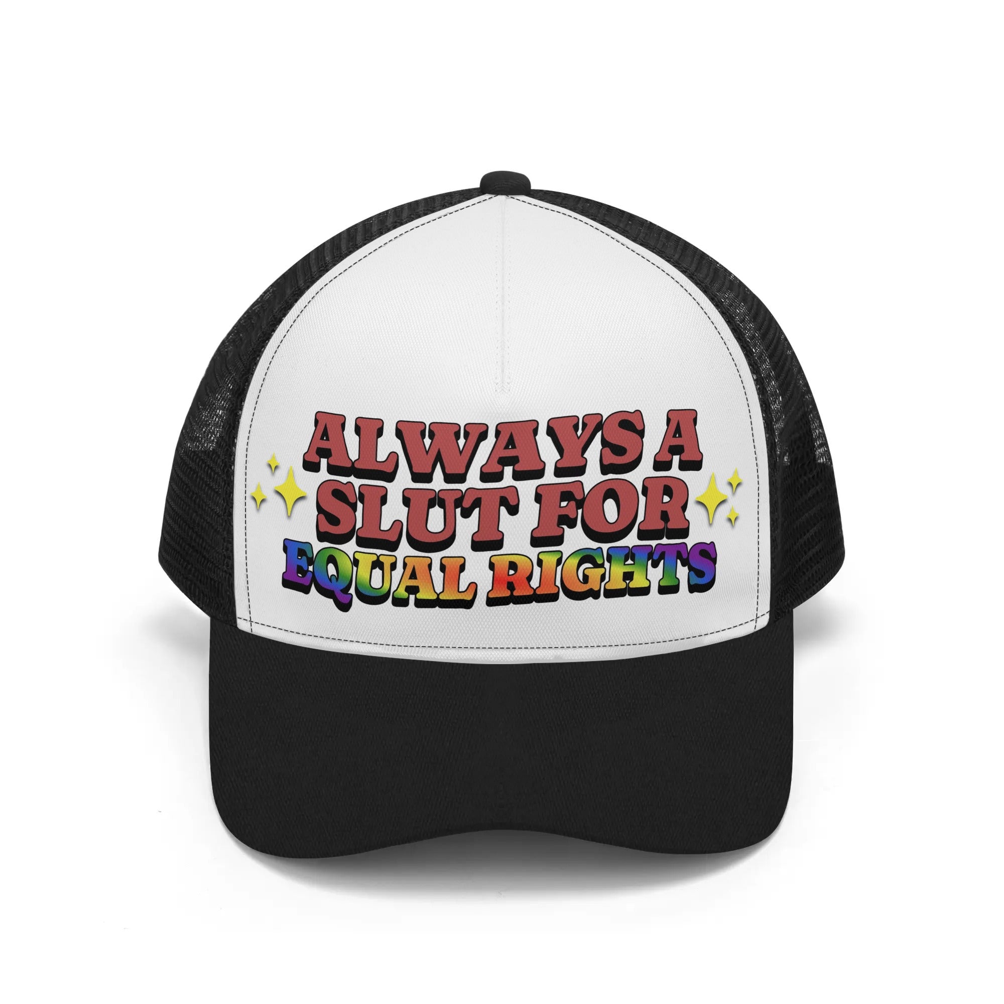 LGBT_Pride-Always A Slut For Equal Rights Trucker Hat - Rose Gold Co. Shop