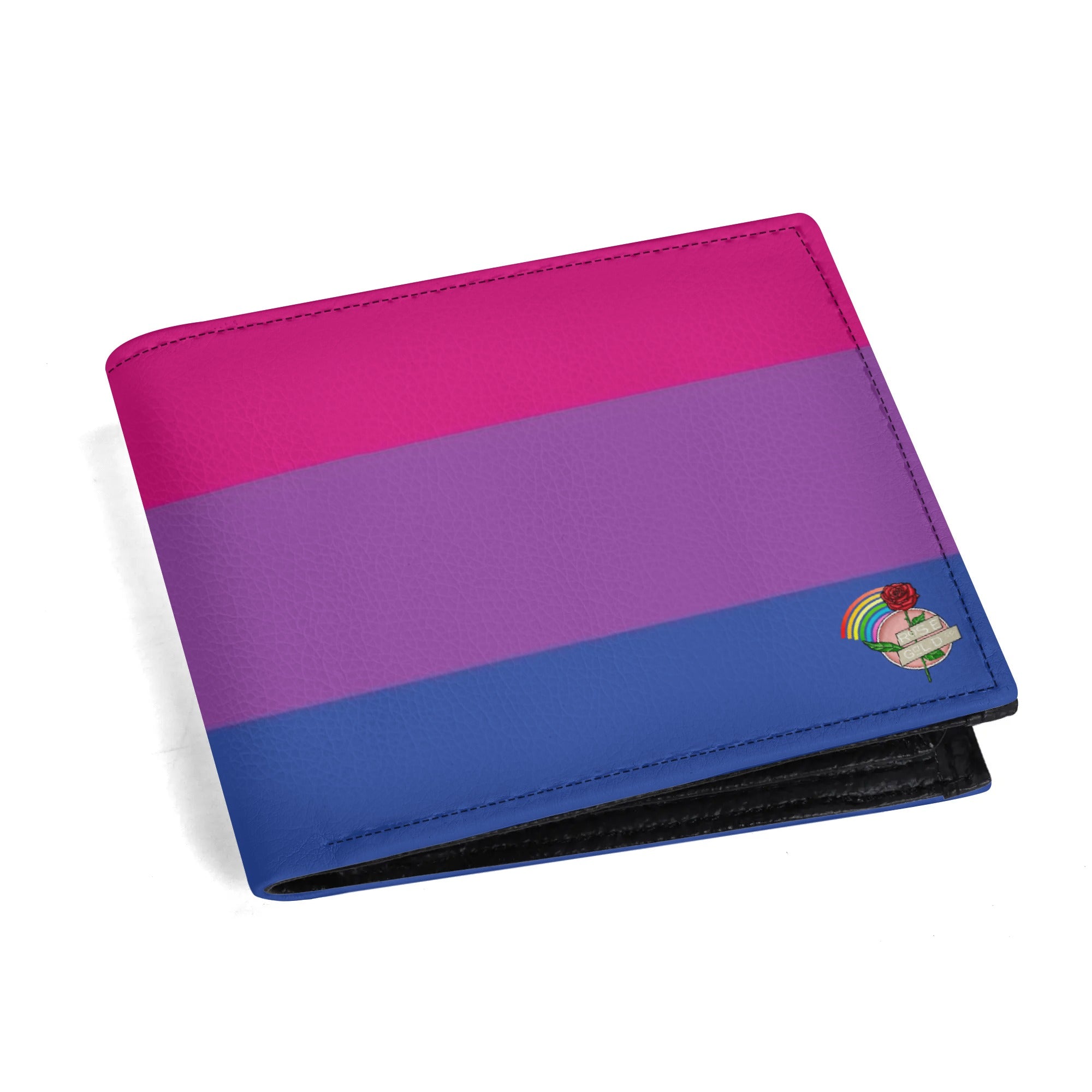 Bisexual Pride Minimalist PU Leather Wallet