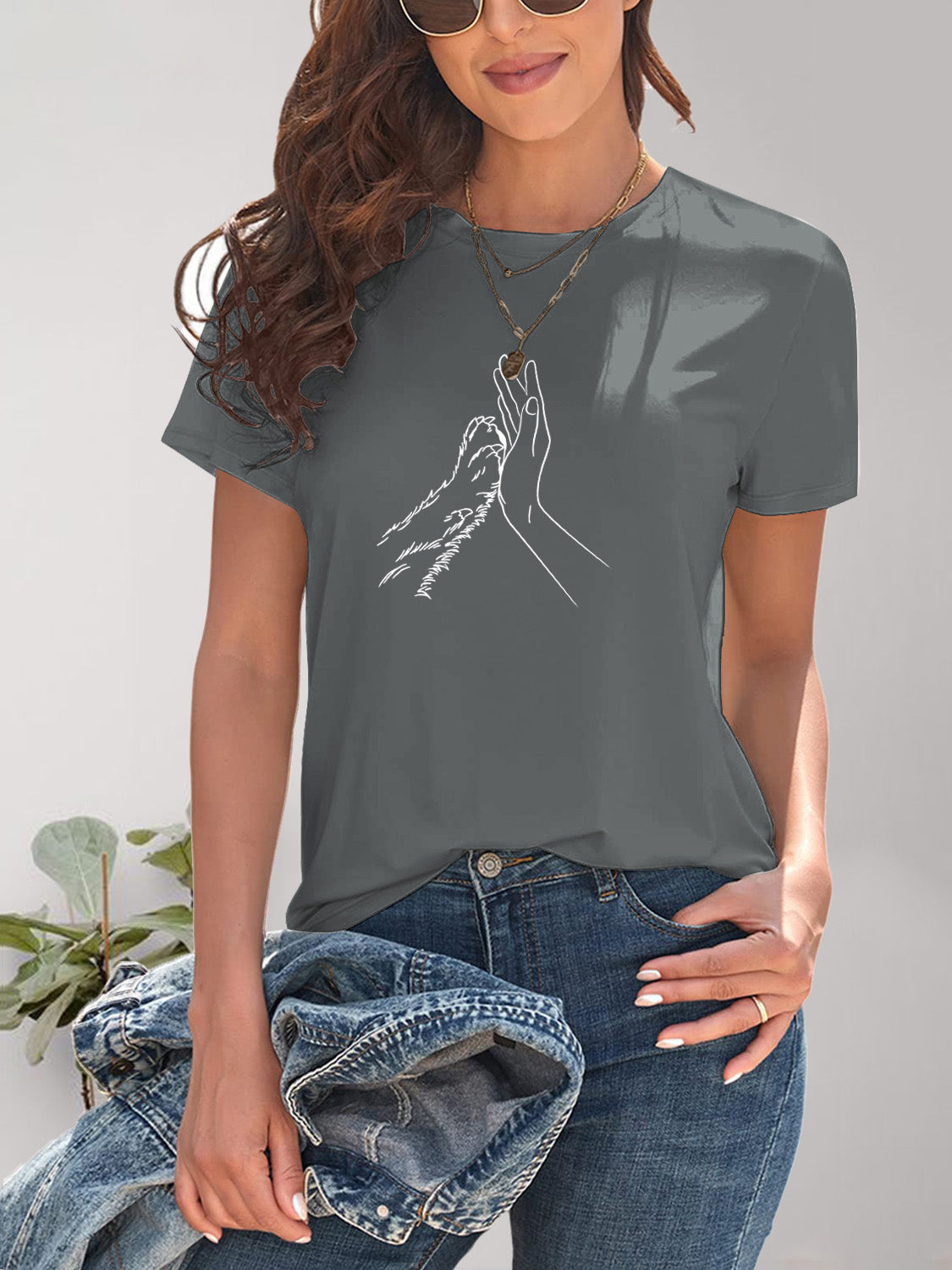 LGBT_Pride-Graphic Round Neck Short Sleeve T-Shirt - Rose Gold Co. Shop