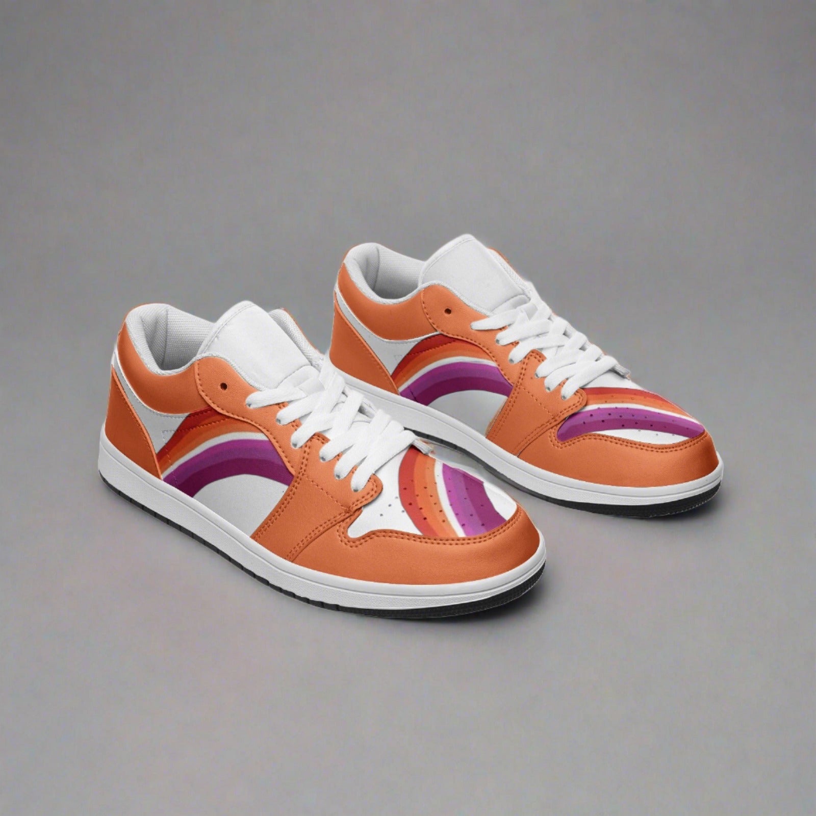 Lesbian Pride Low Top Unisex Sneakers - Rose Gold Co. Shop