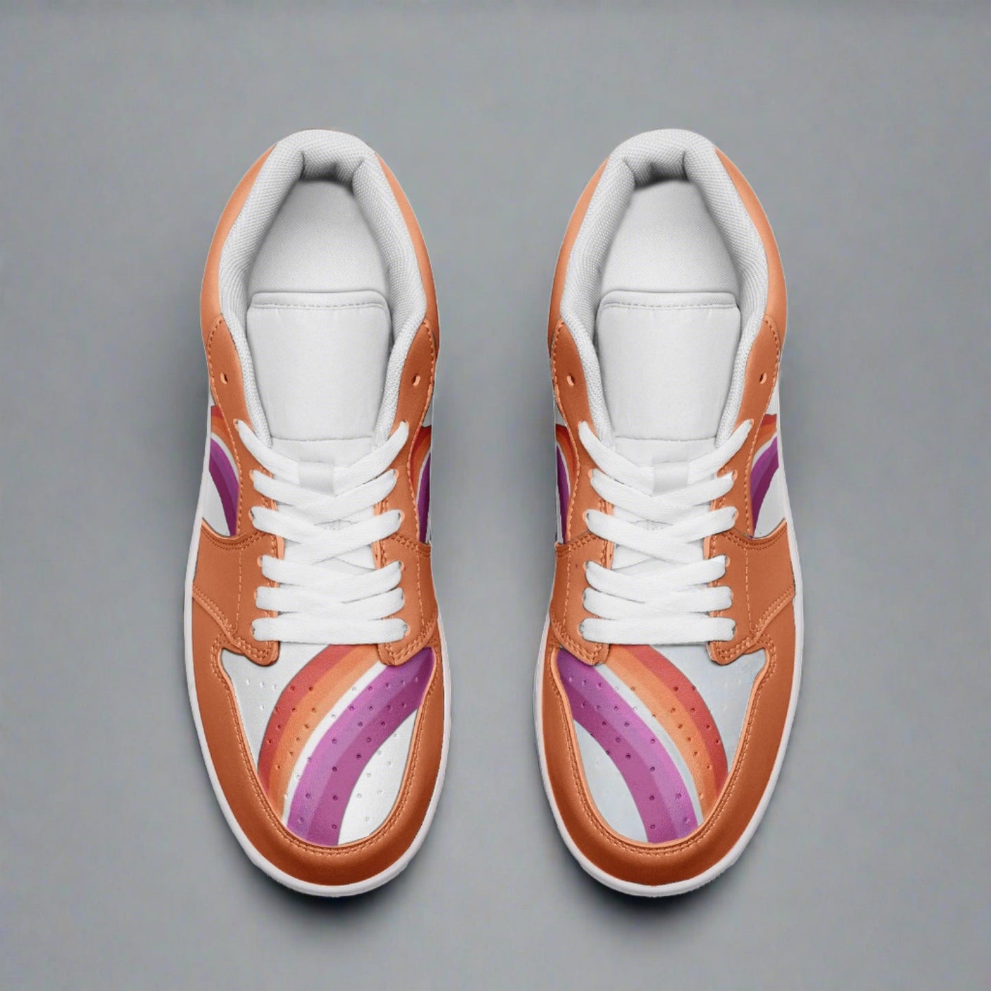 Lesbian Pride Low Top Unisex Sneakers - Rose Gold Co. Shop