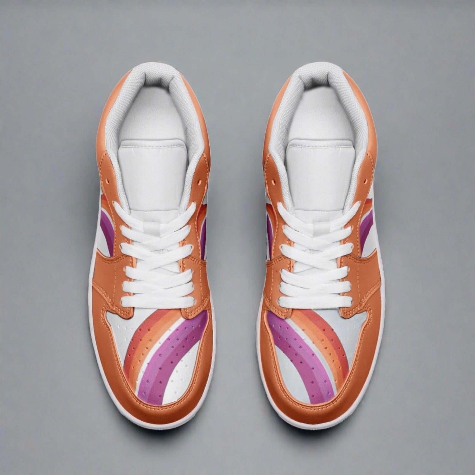 Lesbian Pride Low Top Unisex Sneakers - Rose Gold Co. Shop