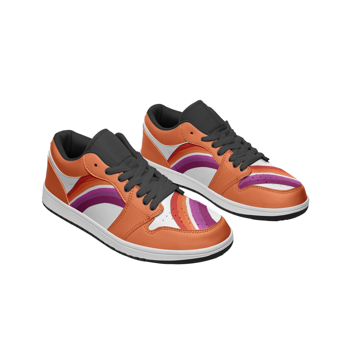 Lesbian Pride Low Top Unisex Sneakers - Rose Gold Co. Shop