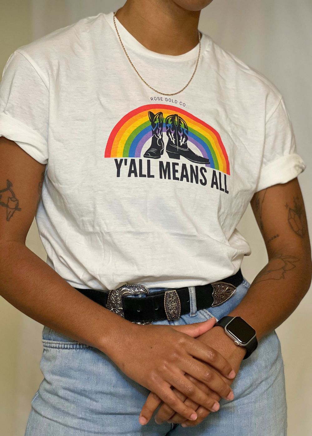 Y'all Means All Ally T-Shirt - Rose Gold Co. Shop