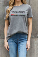 LGBT_Pride-Simply Love Full Size MEANS EVERYONE Graphic Cotton Tee - Rose Gold Co. Shop