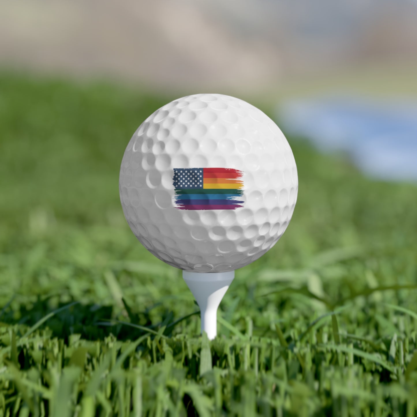 Rainbow American Flag Golf Balls, 6pcs