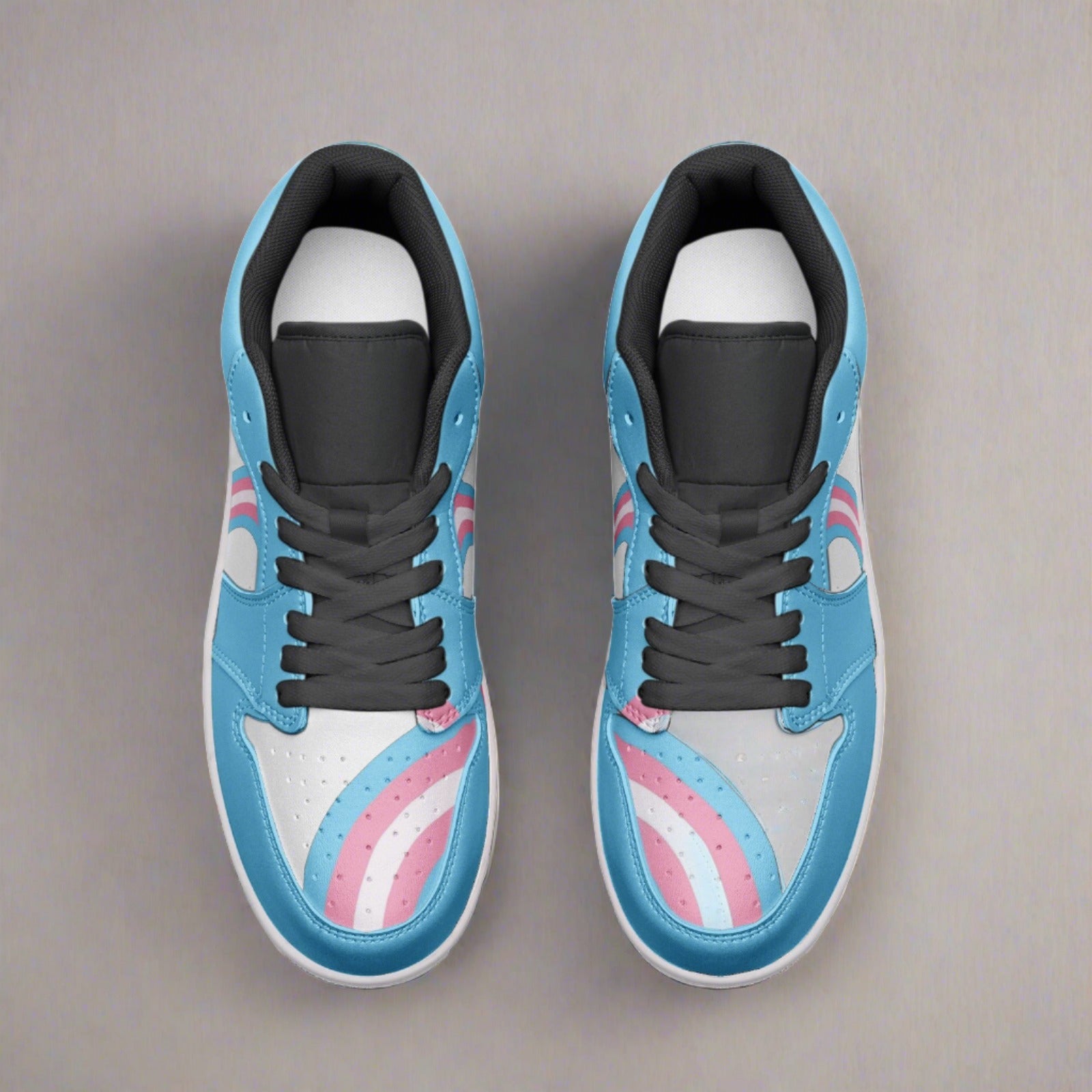 Transgender Pride Low Top Leather Sneakers - Rose Gold Co. Shop