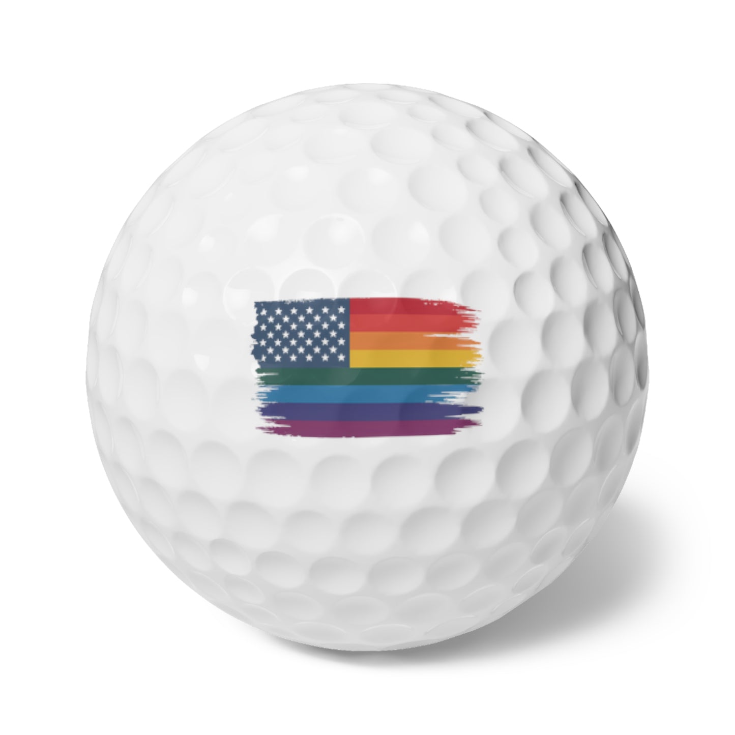 Rainbow American Flag Golf Balls, 6pcs