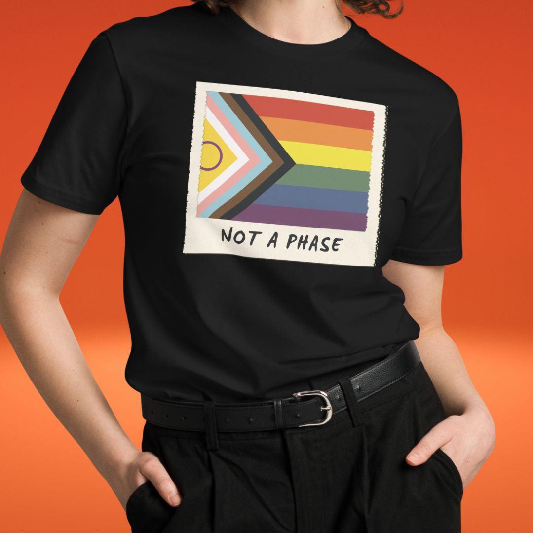 Not A Phase Progress Pride Polaroid T-Shirt - Rose Gold Co. Shop