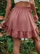 LGBT_Pride-Ruffle Hem Elastic Waist Mini Skirt - Rose Gold Co. Shop