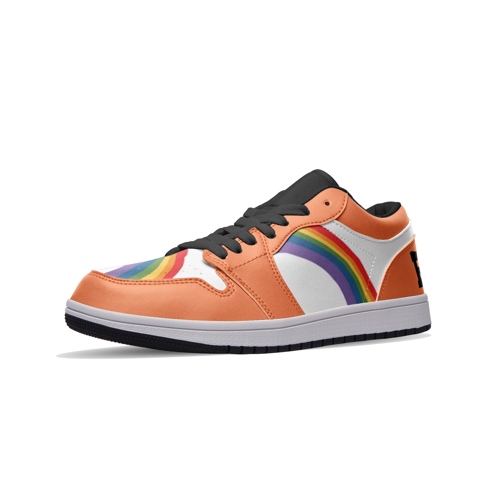 LGBT_Pride-Rainbow LGBT Pride Low Top BURNT ORANGE Unisex Sneakers - Rose Gold Co. Shop