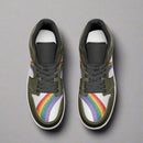 LGBT_Pride-Rainbow LGBT Pride Low Top OLIVE GREEN Unisex Sneakers - Rose Gold Co. Shop