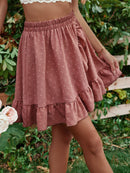 LGBT_Pride-Ruffle Hem Elastic Waist Mini Skirt - Rose Gold Co. Shop