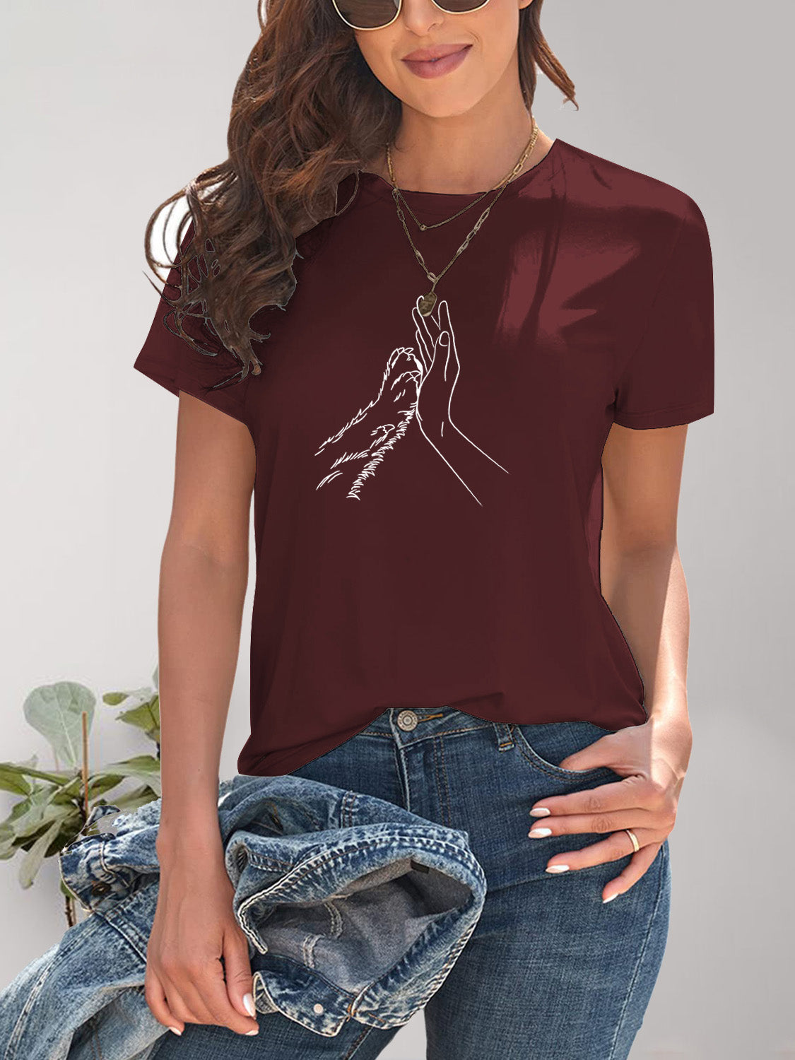 LGBT_Pride-Graphic Round Neck Short Sleeve T-Shirt - Rose Gold Co. Shop