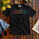 PRIDE Rainbow Varsity T Shirt