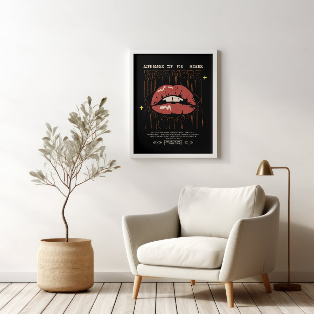 Life Hack Kiss More Women WLW Premium Poster