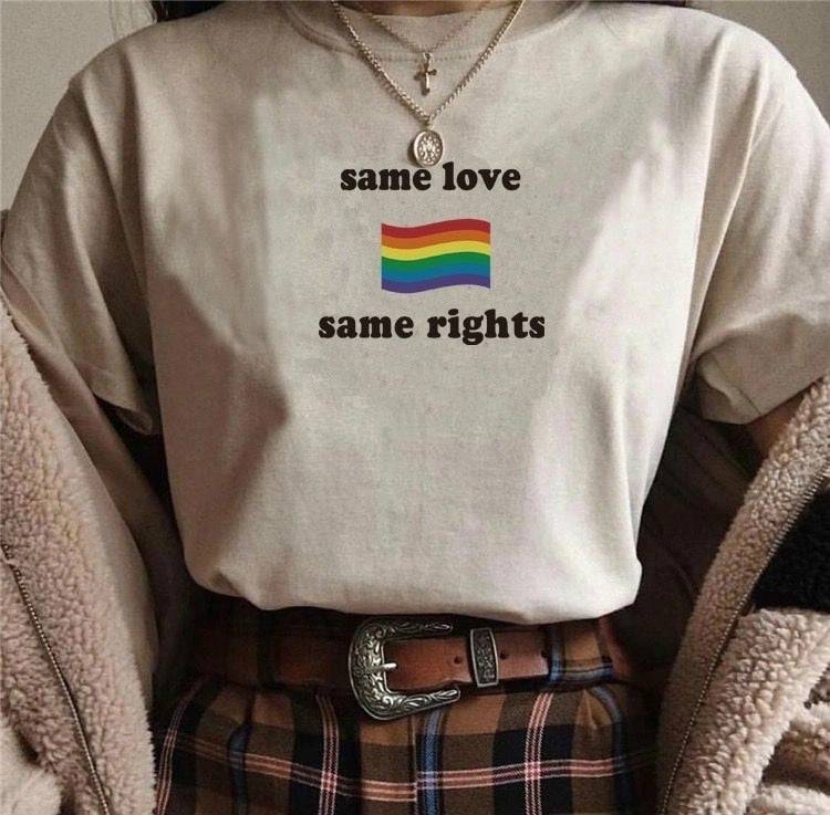 Same Love Same Rights T-shirt - Rose Gold Co. Shop