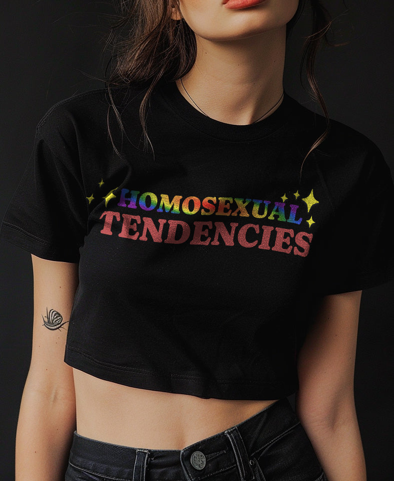 LGBT_Pride-Homosexual Tendencies Crop Tee - Rose Gold Co. Shop