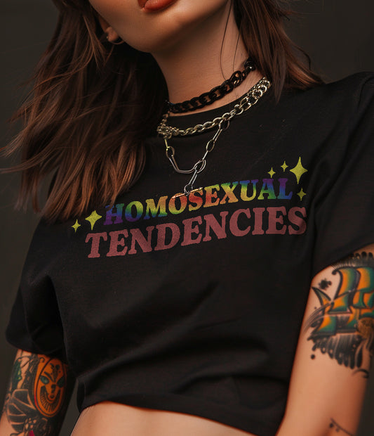 LGBT_Pride-Homosexual Tendencies Crop Tee - Rose Gold Co. Shop