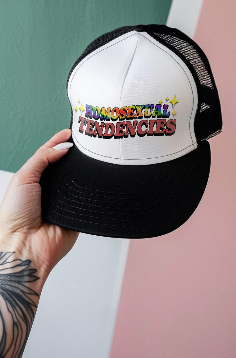 Homosexual Tendencies Printed Trucker Hat