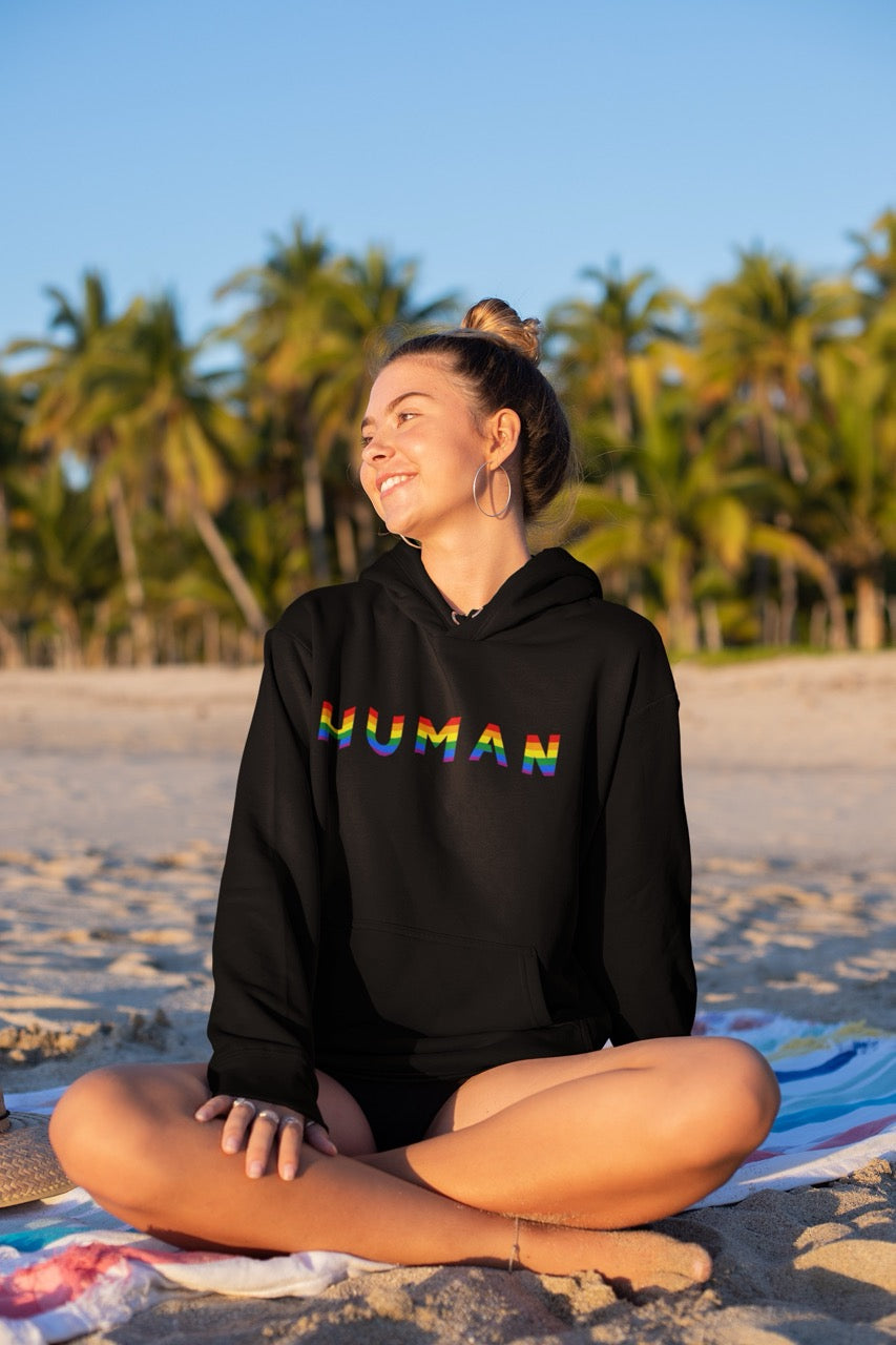 Human Rainbow Unisex Hoodie - Rose Gold Co. Shop