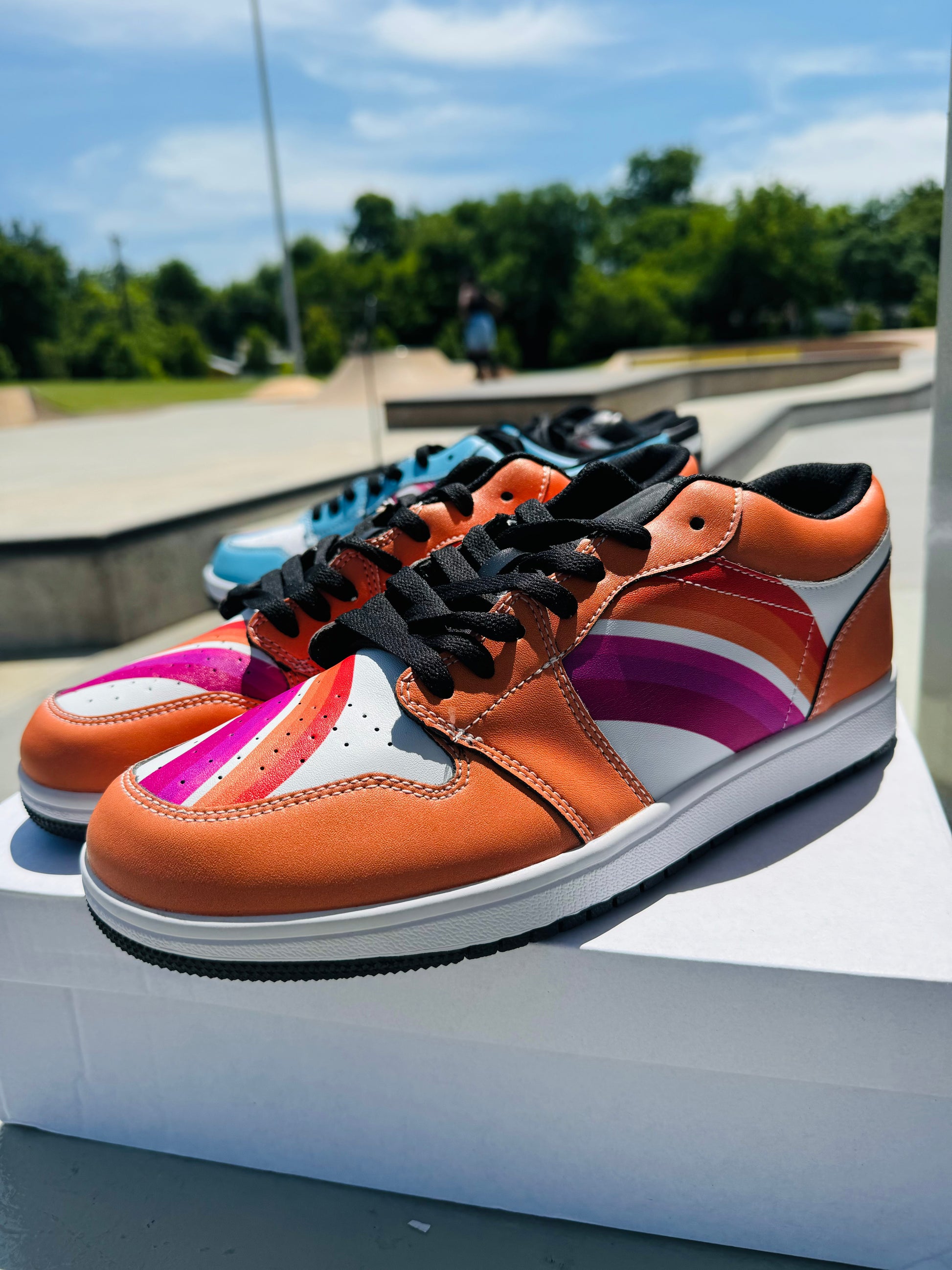 LGBT_Pride-Lesbian Pride Low Top Unisex Sneakers - Rose Gold Co. Shop