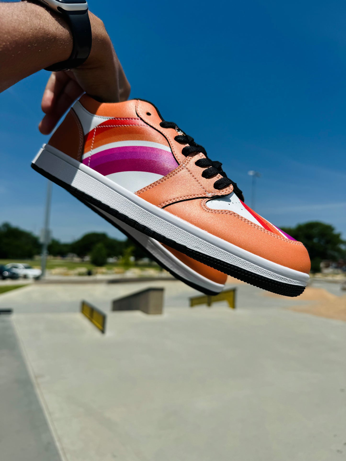 LGBT_Pride-Lesbian Pride Low Top Unisex Sneakers - Rose Gold Co. Shop