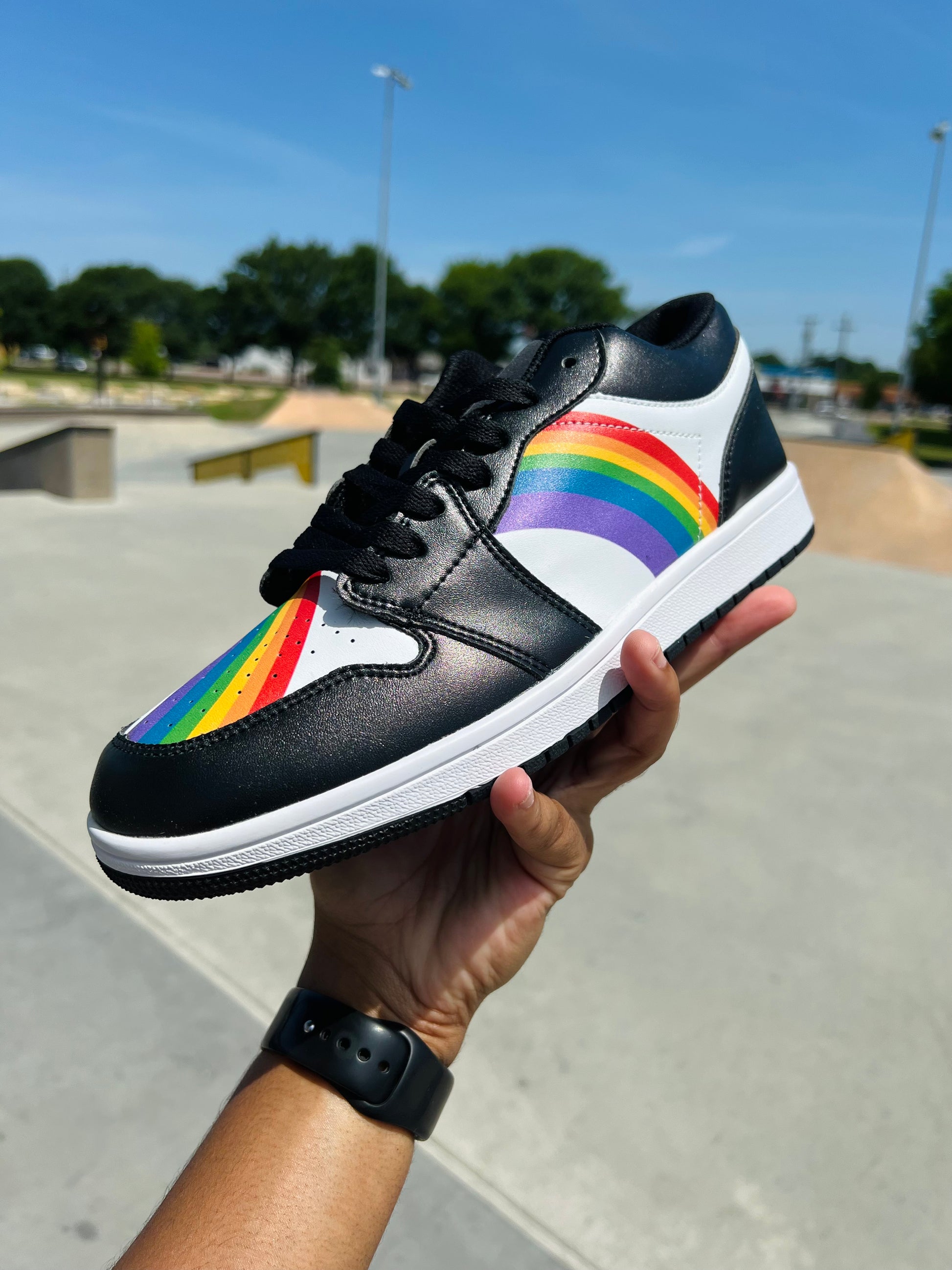 LGBT_Pride-Rainbow LGBT Pride Low Top Unisex Sneakers - Rose Gold Co. Shop