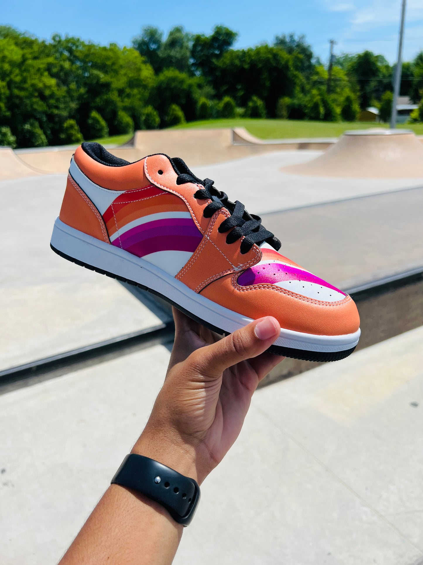 LGBT_Pride-Lesbian Pride Low Top Unisex Sneakers - Rose Gold Co. Shop