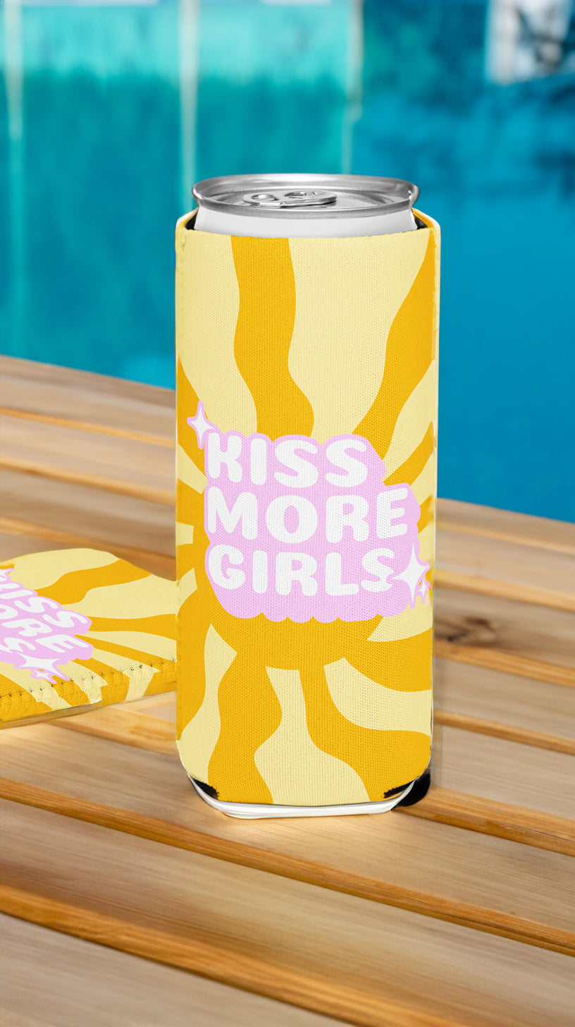 Kiss More Girls Can cooler