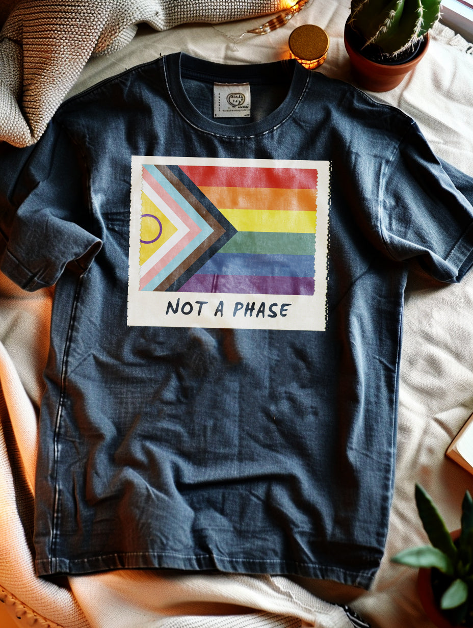 Not A Phase Progress Pride Polaroid T-Shirt
