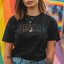 PRIDE Rainbow Varsity T Shirt