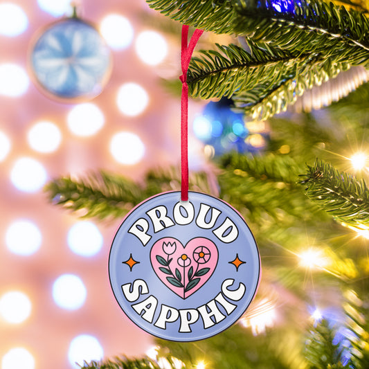 Proud Sapphic Purple Ornament