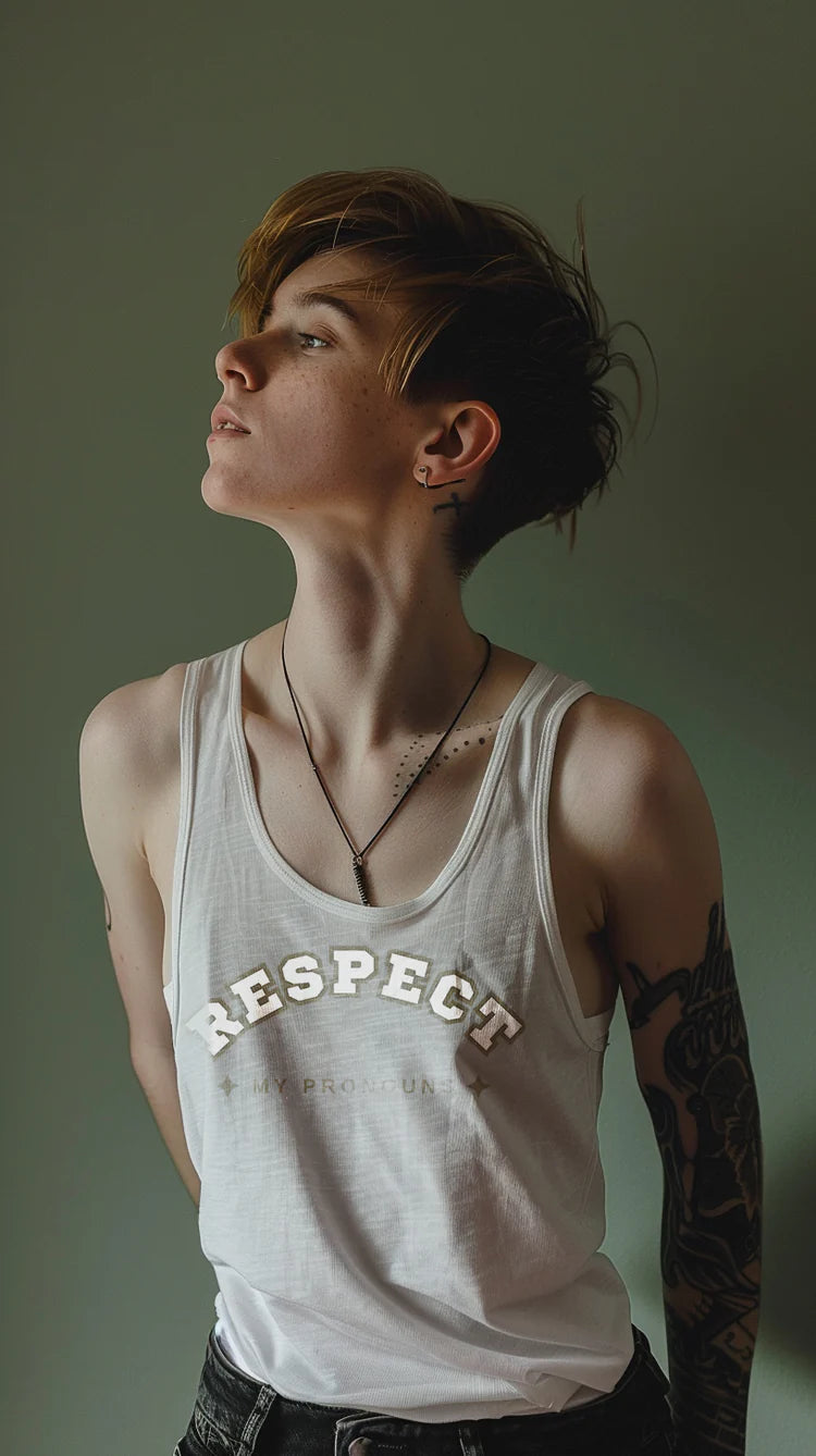 Respect My Pronouns Muscle Shirt