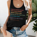 Lesbian Rules Funny Rainbow Tank Top