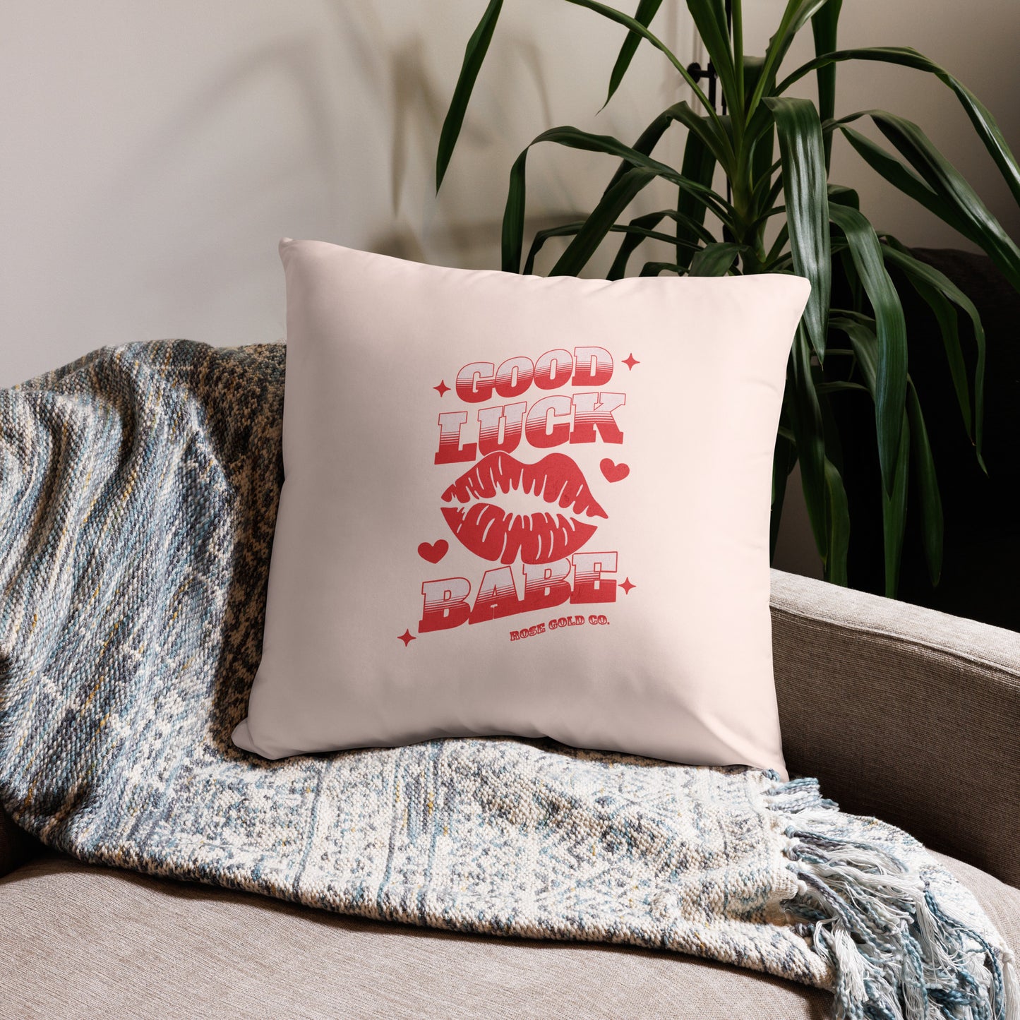 Good Luck Babe Throw Pillow