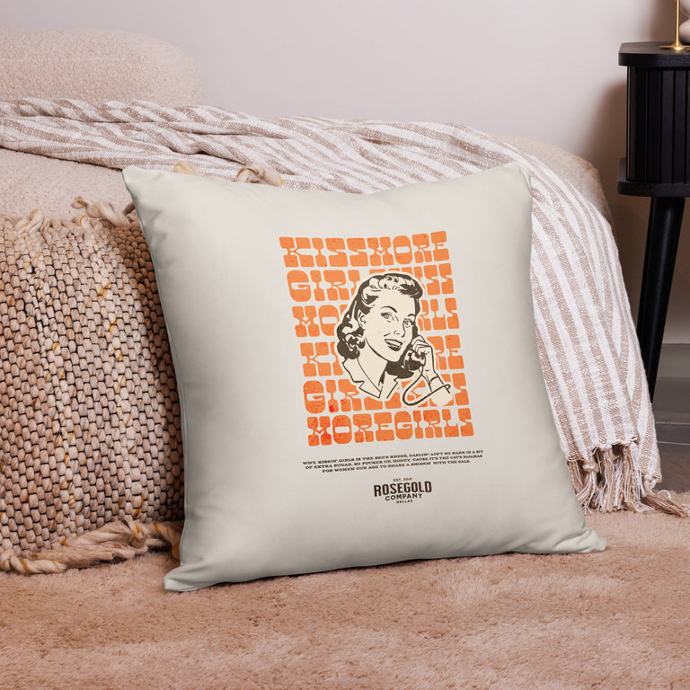 Kiss More Girls Western Throw Pillow