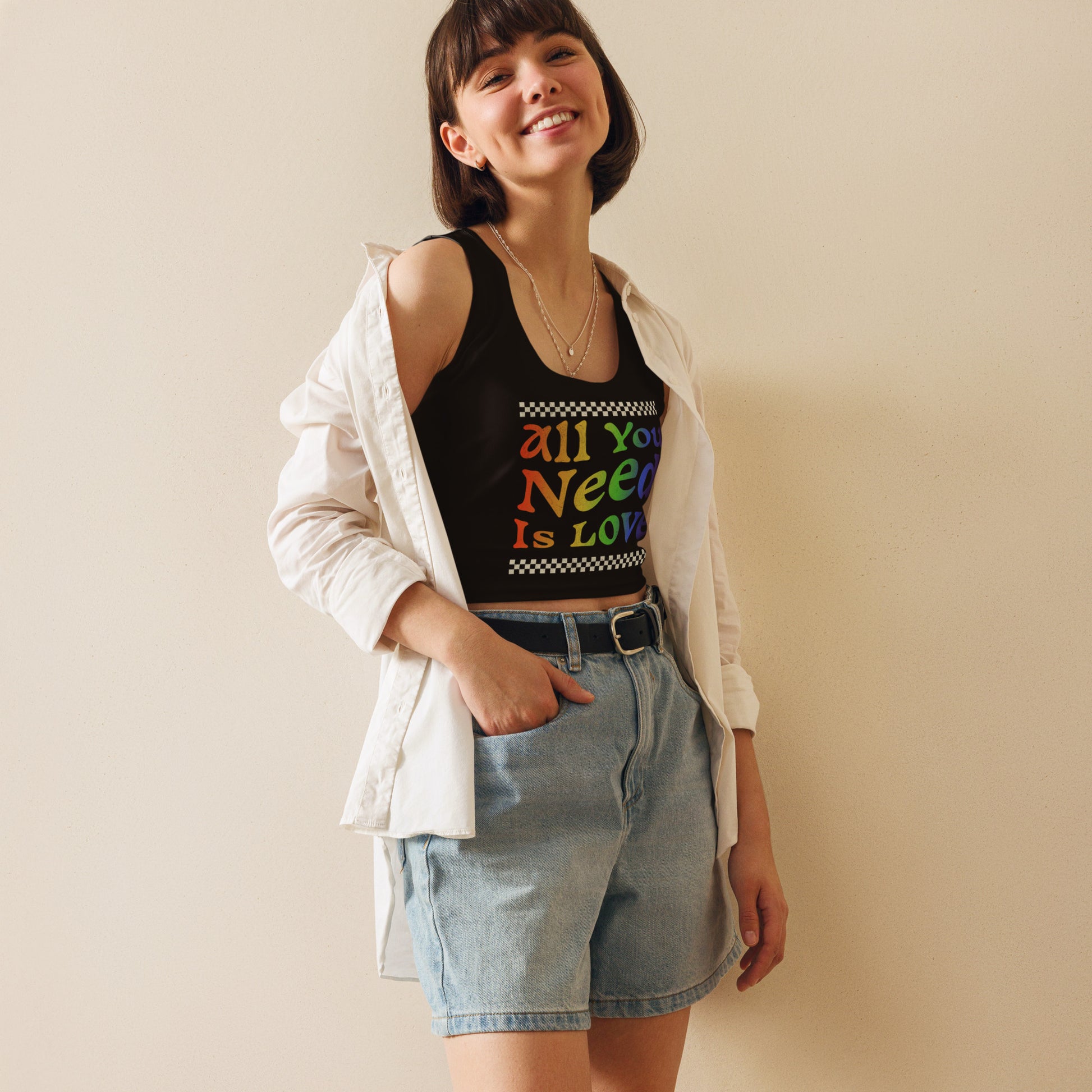 LGBT_Pride-All You Need Is Love Crop Top - Rose Gold Co. Shop