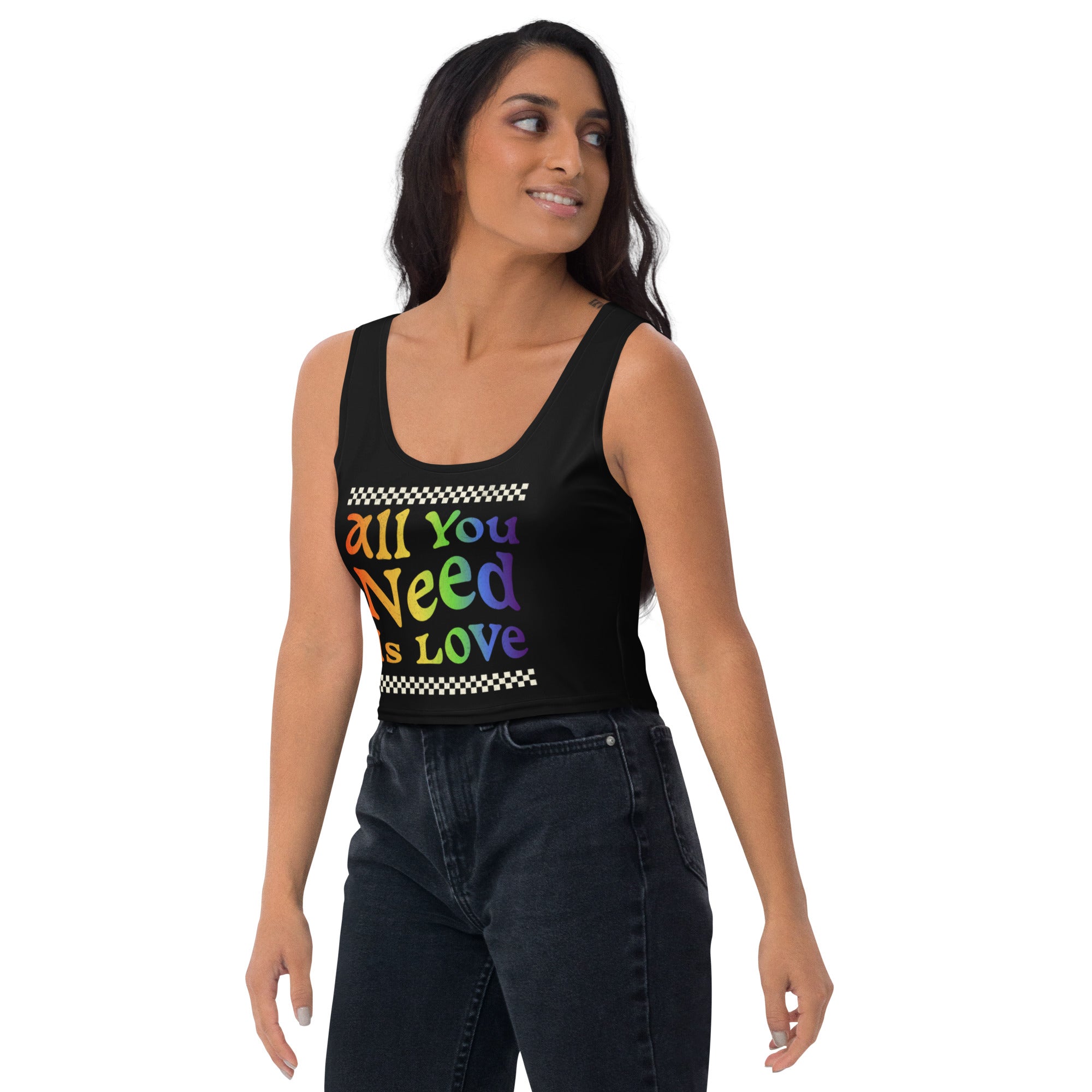 LGBT_Pride-All You Need Is Love Crop Top - Rose Gold Co. Shop
