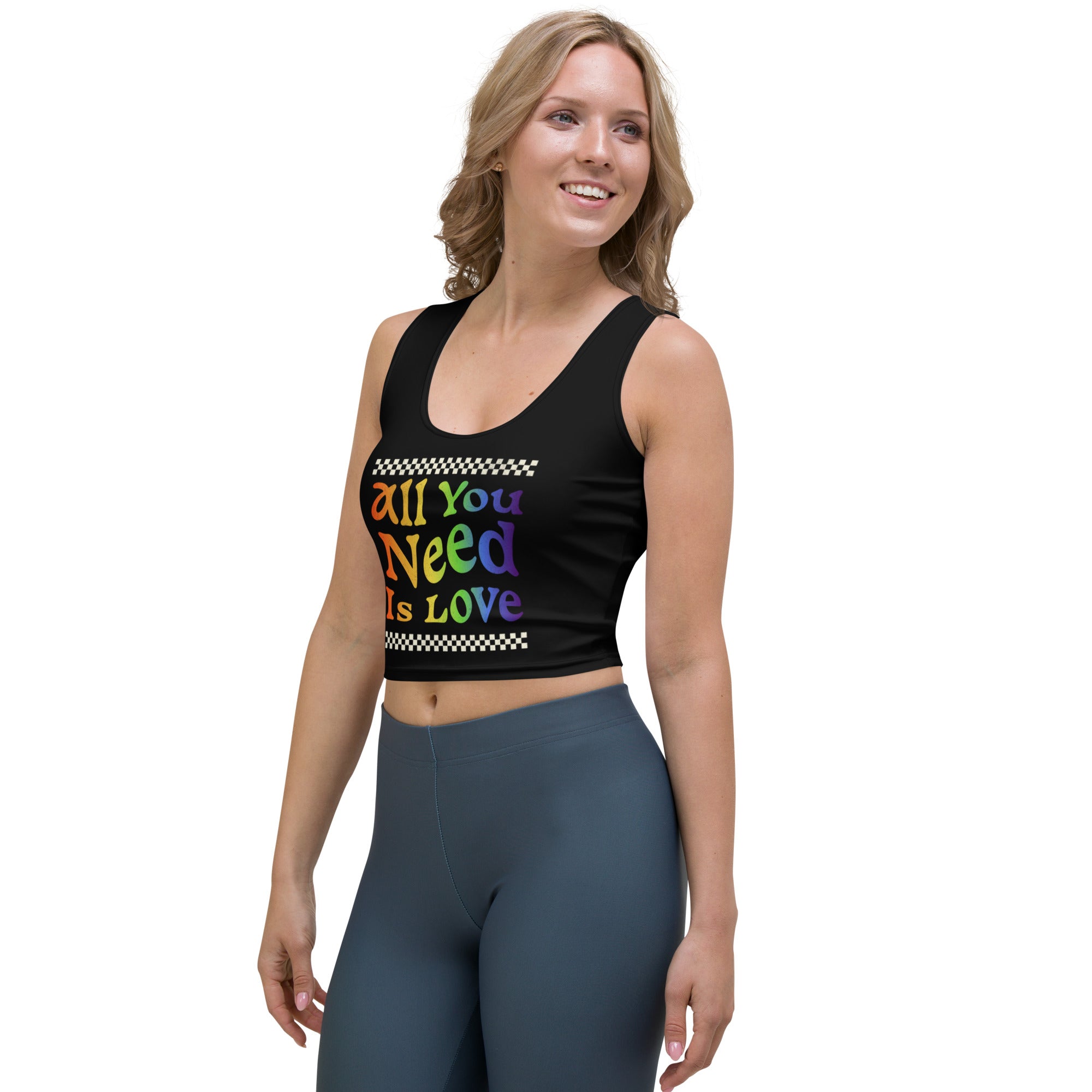 LGBT_Pride-All You Need Is Love Crop Top - Rose Gold Co. Shop