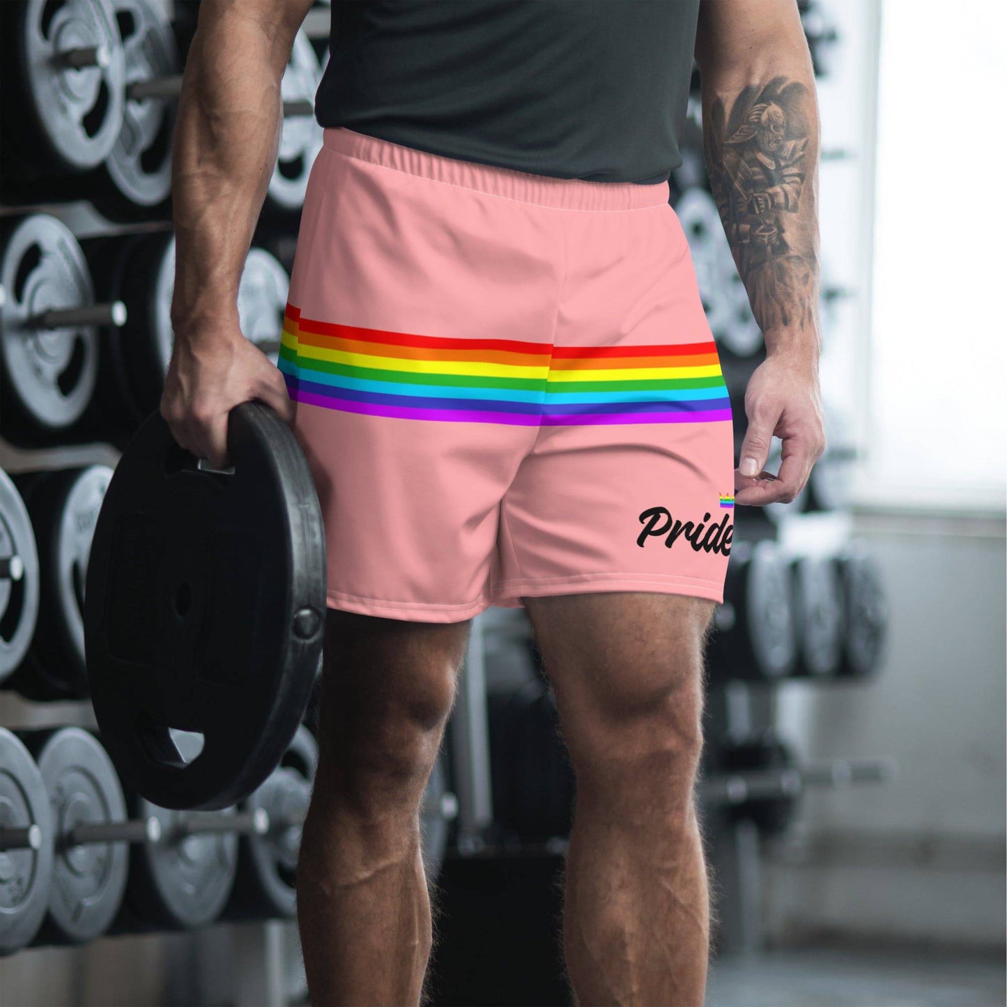 Pale Pink Rainbow Pride Shorts - Rose Gold Co. Shop