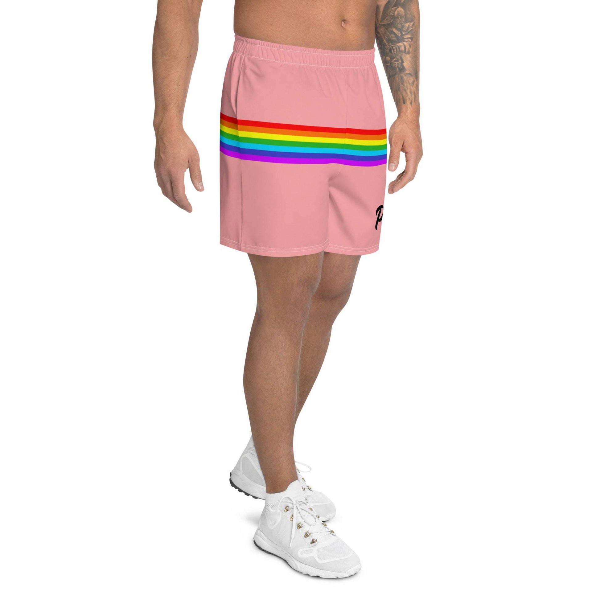 Pale Pink Rainbow Pride Shorts - Rose Gold Co. Shop