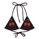 LGBT_Pride-Girls Cherry Red recycled string bikini top - Rose Gold Co. Shop
