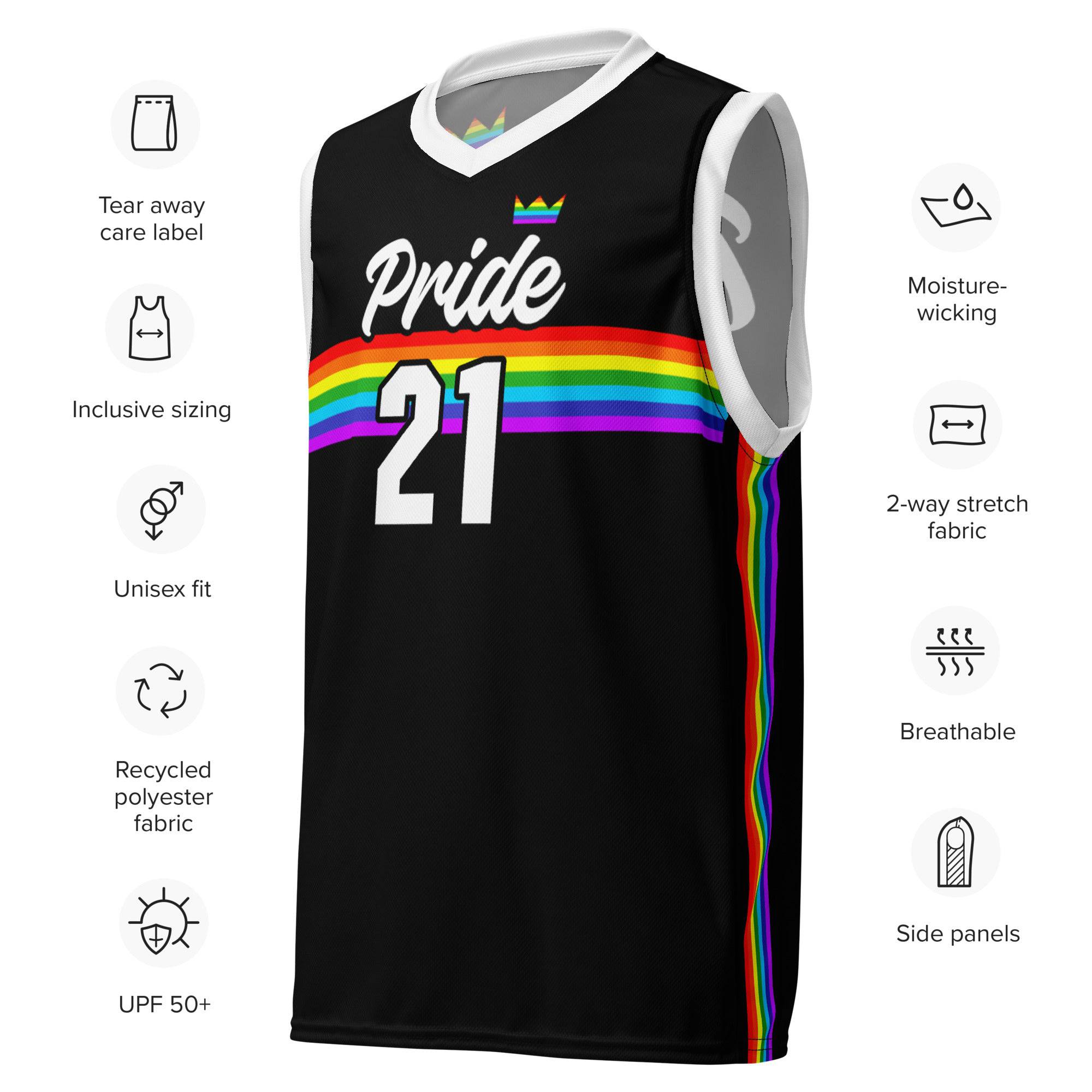 Rainbow Pride Recycled Unisex Jersey - Rose Gold Co. Shop