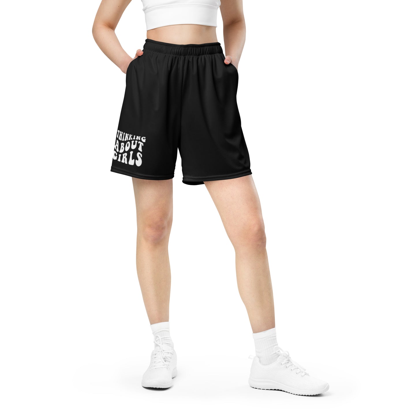 Thinking About Girls Unisex mesh shorts - Rose Gold Co. Shop