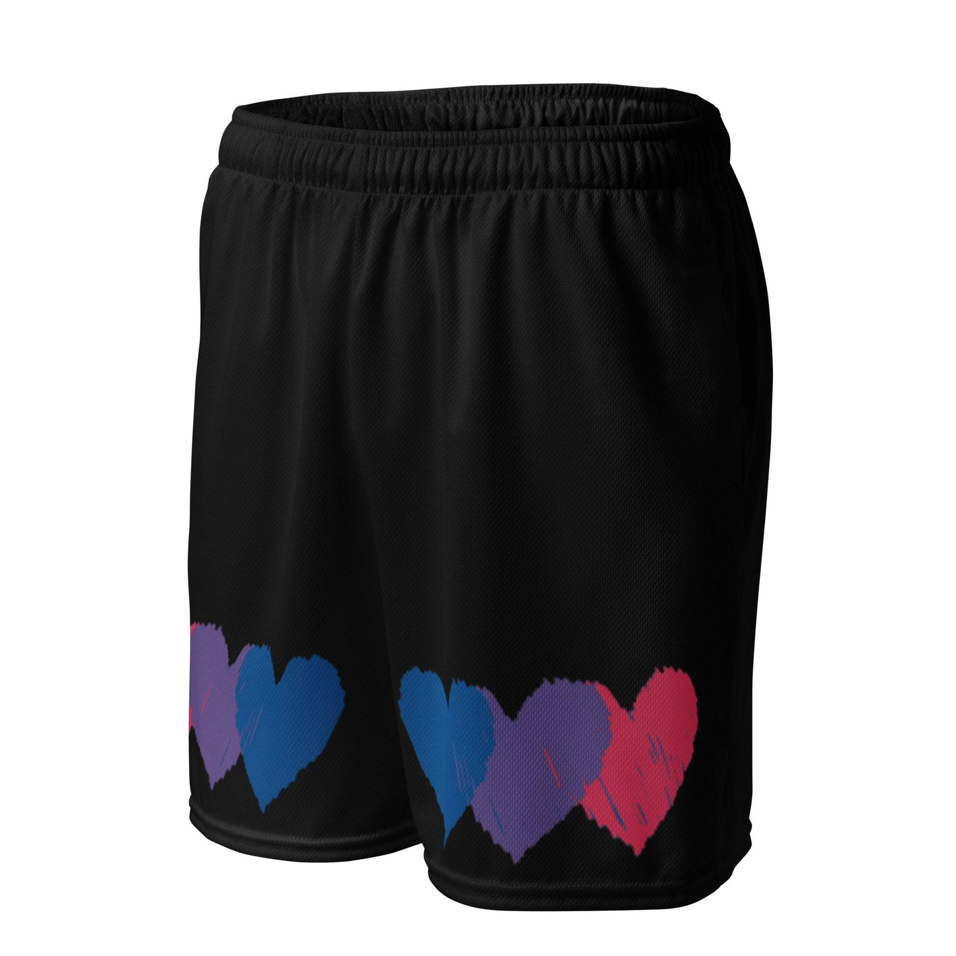 Bisexual Heart Unisex Mesh Shorts - Rose Gold Co. Shop